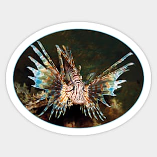 Lionfish | Fish hovering in the wide sea | Sticker